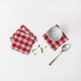 Linen Tales Rdeči tekstilni podstavki za kozarce v kompletu 4 ks Red Gingham &ndash; cene