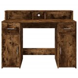  Radni stol s LED svjetlima boja hrasta 120x55x91 cm drveni | Eponuda.ba