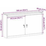  Ormar za alate s policom Crvena i siva 100 x 20 x 55 cm | shoptok.hr