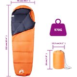  Vreća za spavanje u obliku mumije za odrasle 3-4 godišnja doba Narančasta | Shoptok.si