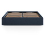 Micadoni Temno modra oblazinjena zakonska postelja s prostorom za shranjevanje/brez vzglavja z letvenim dnom 160x200 cm Susan – | Shoptok.si