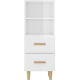  Komoda sjajna bijela 34,5x34x90 cm od konstruiranog drva | Eponuda.com