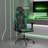  Igraća stolica crno-zelena od umjetne kože