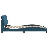 vidaXL Okvir za krevet s uzglavljem plavi 140 x 200 cm baršunasti | shoptok.hr