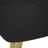  Stolica za opuštanje s tabureom od tkanine crna | shoptok.hr