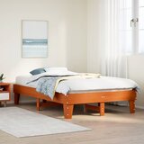 Maison Chic Posteljni okvir - Dvoposteljna postelja - Zakonska postelja brez vzmetnice voščeno rjav 120x200 cm borovina-J13265, (21759254) | Shoptok.si