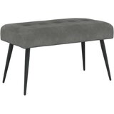  Klupa s gumbastim tkanjem Tamnosiva 80 x 40 x 46 cm Baršun | Eponuda.com
