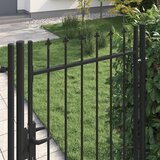  Vrata za ogradu BOXTEL jedna vrata s šiljcima na vrhu čelik 1x1,75 m crna | shoptok.hr