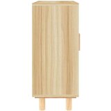  Komoda smeđa 60 x 30 x 70 cm masivna borovina i prirodni ratan | shoptok.hr