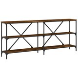  Stolić za kavu boja hrasta 180 x 30 x 75 cm od drva i željeza | shoptok.hr