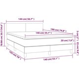  Box spring posteljni z vzmetnico temno siv 140x190 cm žamet, (20791177) | Shoptok.si