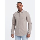 Ombre Men's REGULAR cotton single jersey knit shirt - ash | shoptok.hr