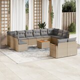  13-dijelni set vrtnih sofa s jastucima poliratan Bež | shoptok.hr