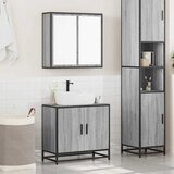  2-dijelni set kupaonskog namještaja siva boja hrasta drveni | shoptok.hr