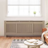vidaXL Pokrov radiatorja 2 pcs Rjava 205x20.5x81.5cm Konstruiran les | Shoptok.si
