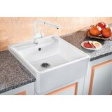 Blanco kuhinjsko korito PANOR 60, kristalno bel, keramika, z eno izvrtino 514486 + sifon Cene