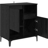 vidaXL Strani šal Črni hrast 60 x 35 x 70 cm Konstruiran les | Shoptok.si