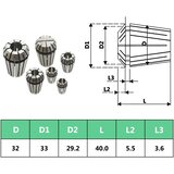  19-dijelni set steznih čahura ER32 | shoptok.hr