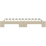  Dnevni krevet na razvlačenje krem 90 x 200 cm od tkanine | shoptok.hr