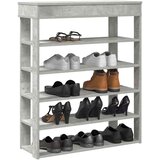 vidaXL Regal za čevlje Concrete Oak 80x30x98 cm inženirski les Cene
