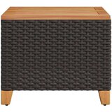 vidaXL Vrtni stol crni 45 x 45 x 37 cm od poliratana i bagremovog drva Cijene
