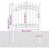  Vrata ograde s bodljama EMMEN 100 x 100 cm | shoptok.hr