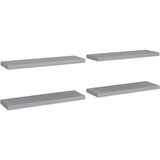 vidaXL plutajuće zidne police 4 kom sive 80 x 23,5 x 3,8 cm MDF | shoptok.hr