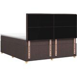  Boxspring krevet s madracem Tamno smeđa 200 x 200 cm Tkanina | shoptok.hr