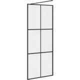 Pregrada za tuširanje s prozirnim staklom ESG 80 x 195 cm crna | shoptok.hr