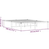 Metalni okvir za krevet crni 135x190 cm | Shoptok.si