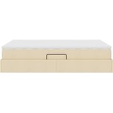 Krevet s madracem i skladištem Krema 140 x 190 cm Poliester | Eponuda.com