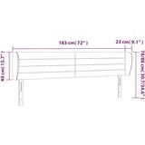  Uzglavlje s ušima tamnozeleno 183x23x78/88 cm baršunasto | shoptok.hr