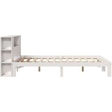 vidaXL Krevet s regalom z knjige bez madraca bijeli 120x190cm borovina | shoptok.hr