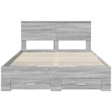  Konstrukcija postelje Siva Sonoma 150 x 200 cm Konstruiran les, (5000103860) | Shoptok.si