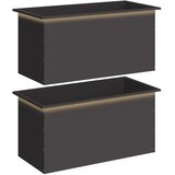  Vrtna posuda za sadnju s LED svjetlom 2 kom. Crna - Crna 50 x 100 x 48 cm 2 | shoptok.hr