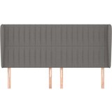  Uzglavlje s ušima tamnosivo 203x23x118/128 cm od tkanine | shoptok.hr