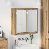 vidaXL Kopalniška ogledalna omara z vrati Umetni hrast 60 x 20 x 60 cm | Shoptok.si