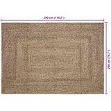  Tepisi za područja Prirodna i crna 200 x 290 cm Juta | shoptok.hr