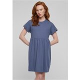 UC Ladies Women's Organic Empire Valance Tee Dress - Blue Cene