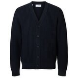 Selected Puloverji Tom Cardigan - Sky Captain Modra Cene