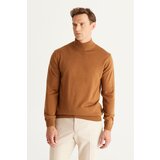 ALTINYILDIZ CLASSICS Men's Cinnamon Anti-Pilling Standard Fit Normal Cut Half Turtleneck Knitwear Sweater. Cene