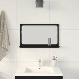  Ogledalo Polica Crni hrast 60 x 10,5 x 37 cm Konstruirano drvo | shoptok.hr