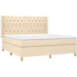  box spring s madracem LED krem 160x200 cm od tkanine | shoptok.hr