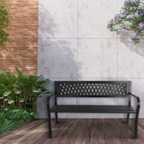  Ornamental vrtna klupa s naslonjom, park klupa za terasu i balkon, metalna konstrukcija Slike