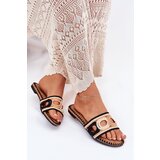 Boto Crocheted Women's Slippers On Flat Heel Black Nirina | shoptok.hr