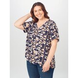 Zizzi Bluza kamela / temno modra / bela | Shoptok.si
