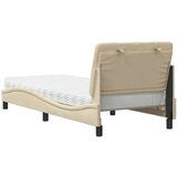  Postelja z vzmetnico krem 90x190 cm blago, (22053959) | Shoptok.si
