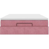  Otomanski krevet s madracem ružičasti 140x200 cm baršun | shoptok.hr