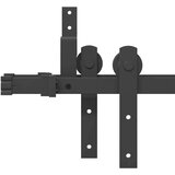 vidaXL Komplet opreme za drsna vrata 183 cm jeklo črne barve | Shoptok.si