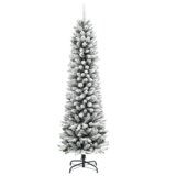  Umestno božično drevo Bela 210 cm PVC, kovina in plastika | Shoptok.si